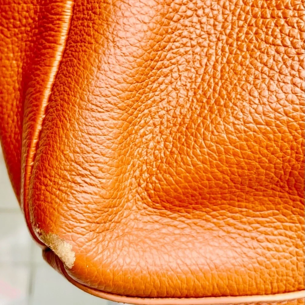 Isabella Fiore Cinnamon Laser Cut Leather Hobo Handbag Bag